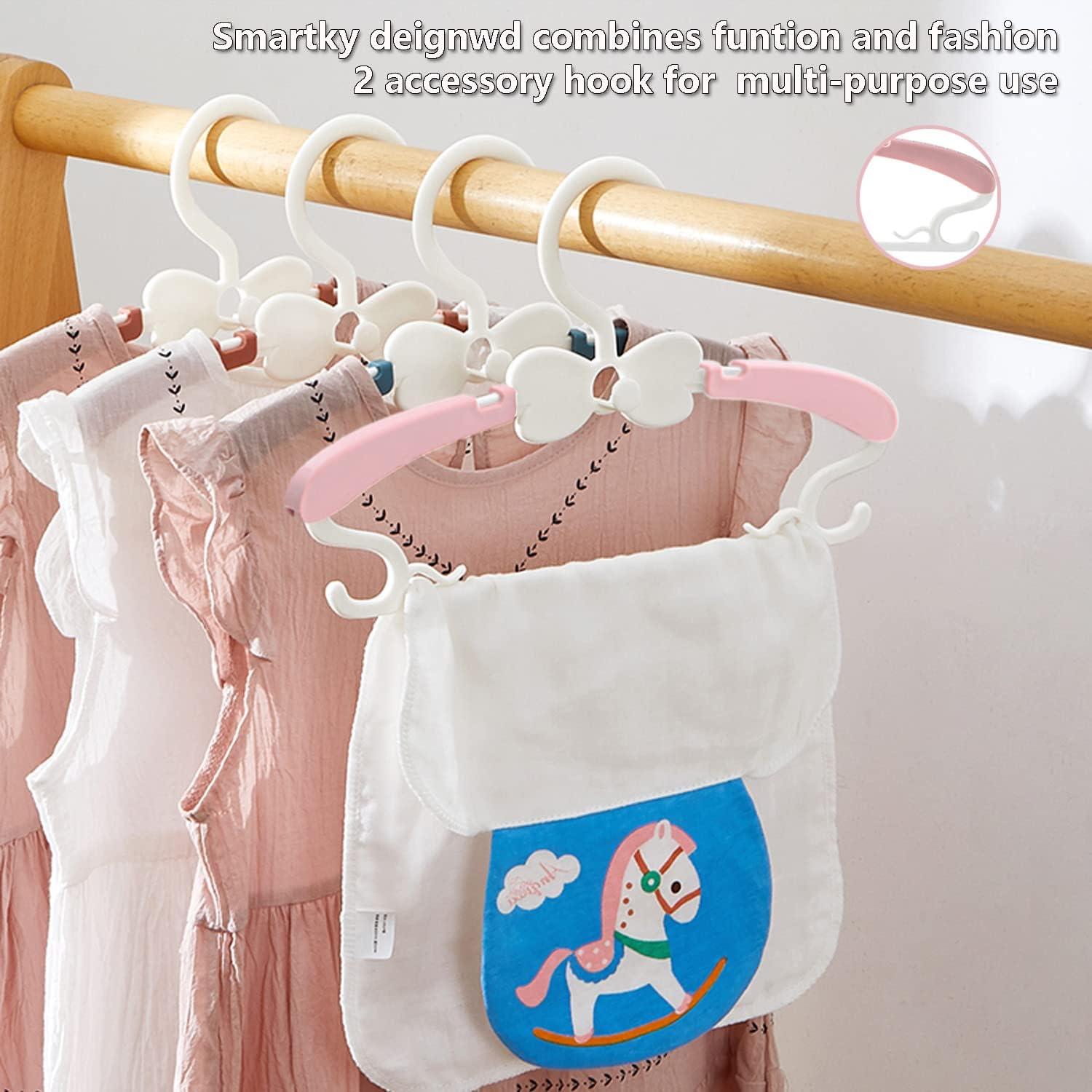 Baby Hangers, Baby Clothes Hangers, Adjustable Baby & Kids Hangers, Hangers -Pack of 20 Baby Hangers, Baby Clothes Hangers, Adjustable Baby & Kids Hangers, Hangers -Pack of 20